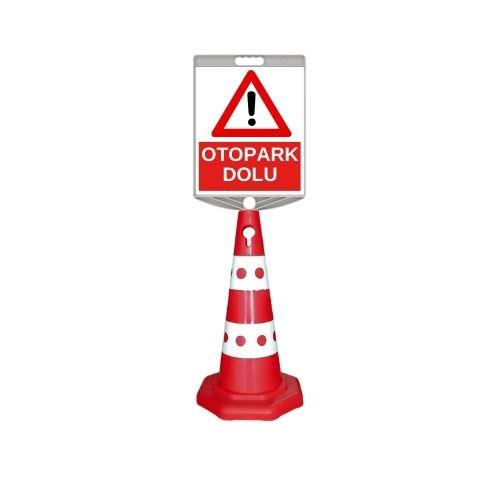 Otopark Dolu Levhalı Benekli Reklam Konisi