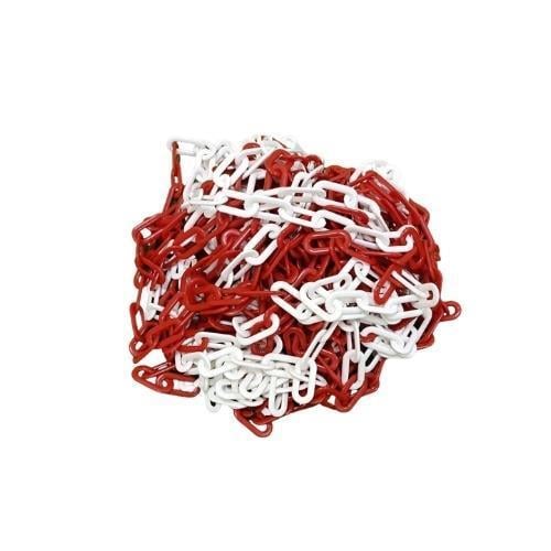 1 Metre Plastik Zincir 6 mm Kırmızı Beyaz